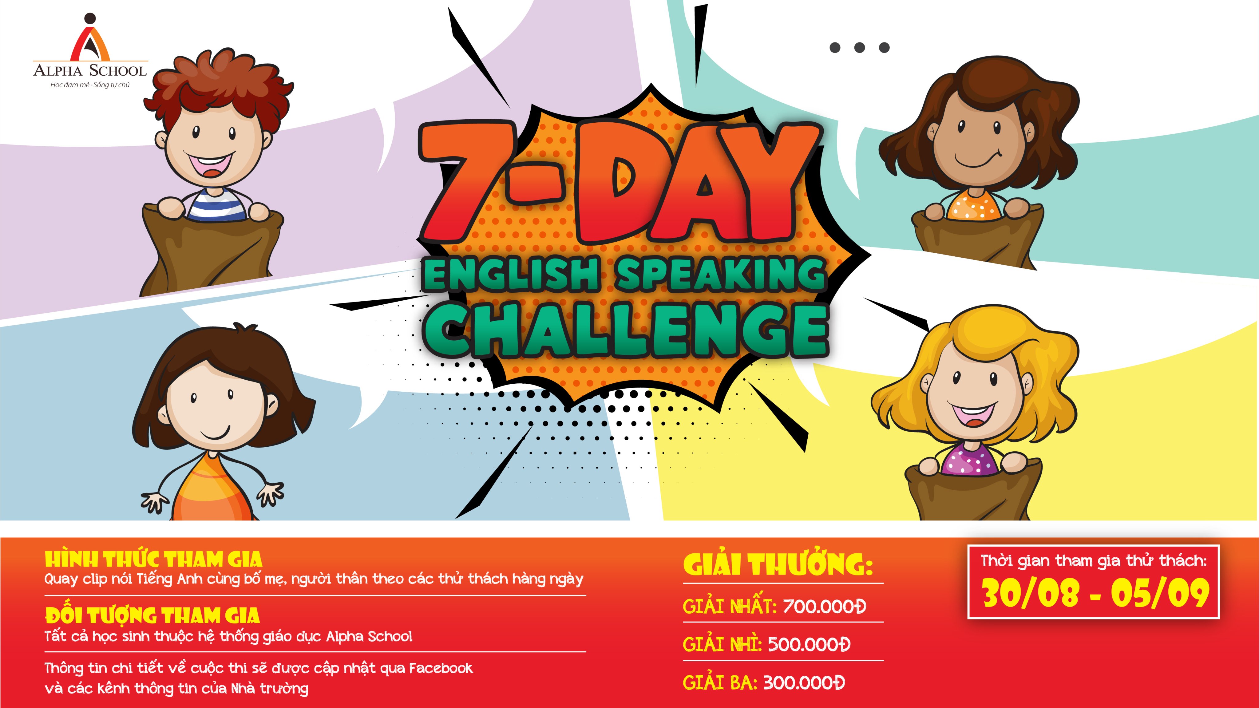 PHÁT ĐỘNG CUỘC THI "THỬ THÁCH 7 NGÀY NÓI TIẾNG ANH - 7 DAY ENGLISH SPEAKING CHALLENGE"