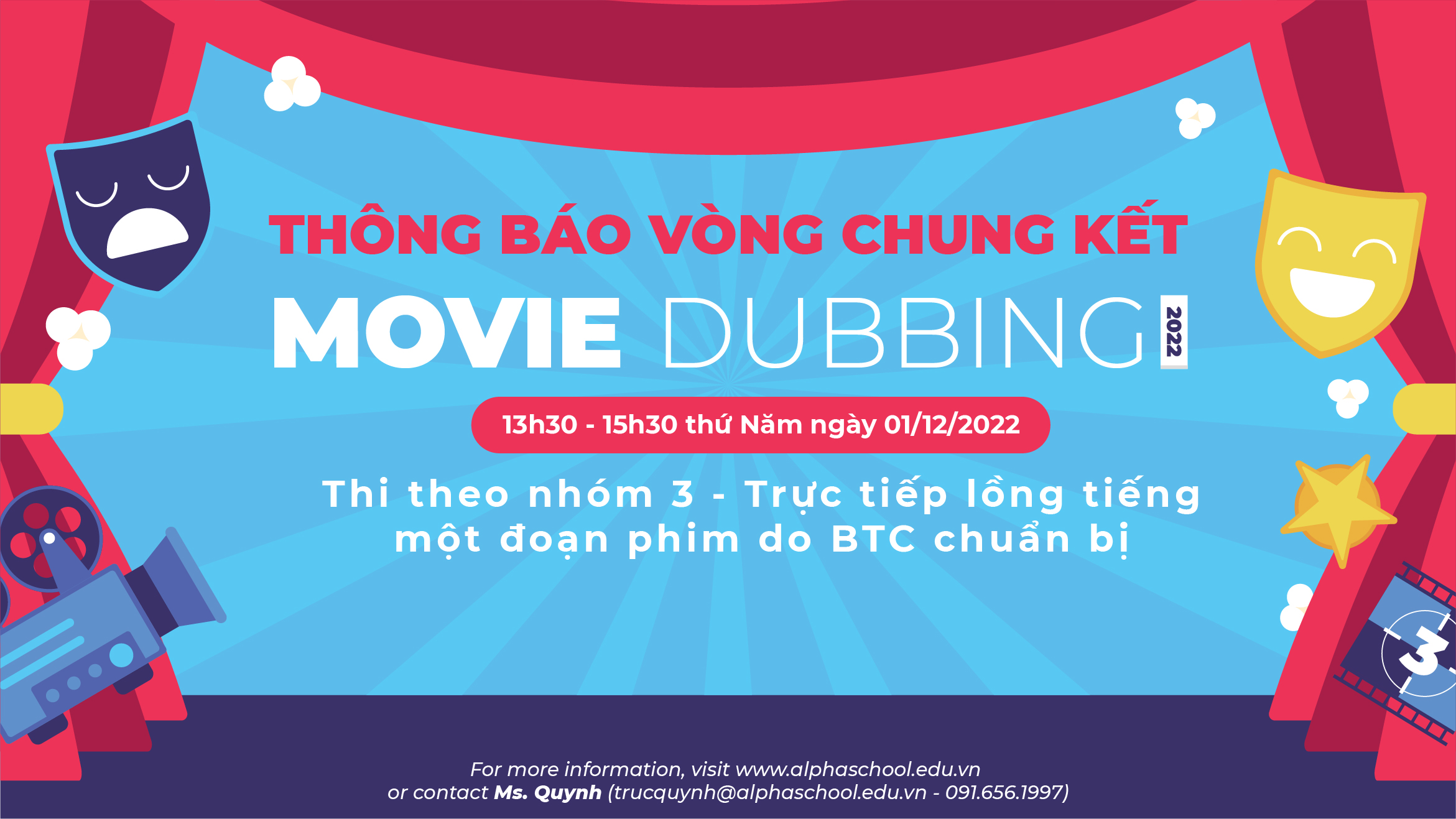  THÔNG BÁO VÒNG CHUNG KẾT CUỘC THI MOVIE DUBBING 2022