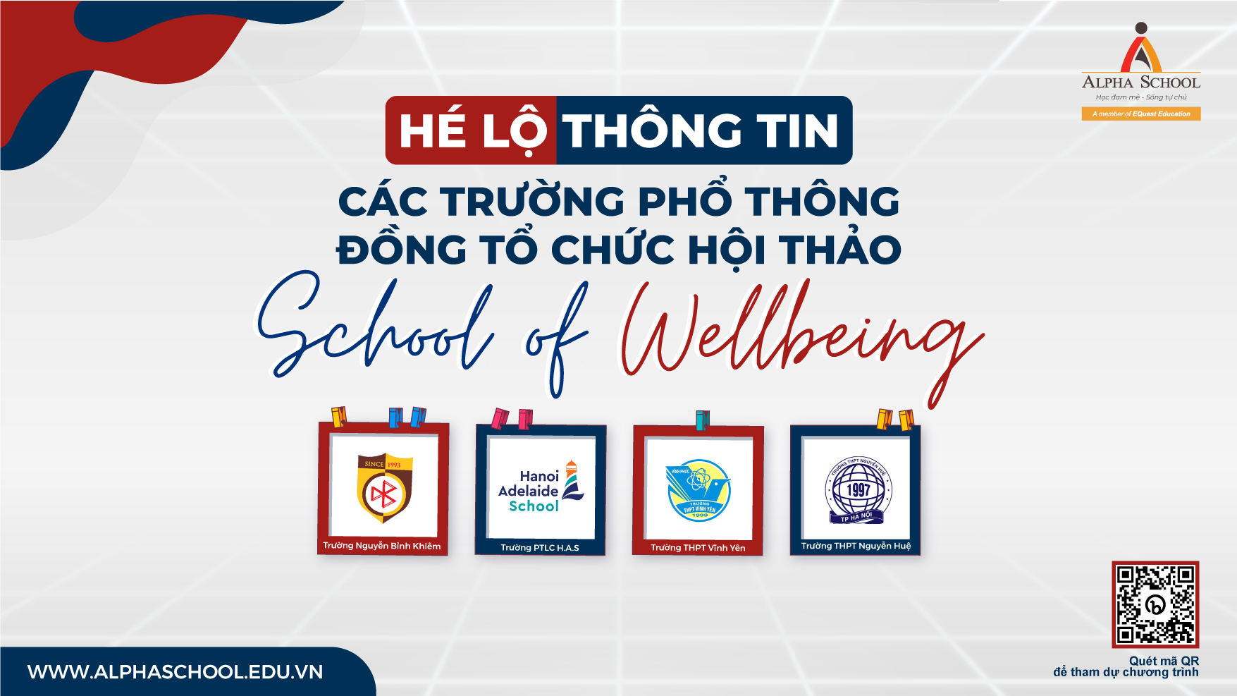 HÉ LỘ THÔNG TIN CÁC TRƯỜNG PHỔ THÔNG ĐỒNG TỔ CHỨC HỘI THẢO SCHOOL OF WELLBEING