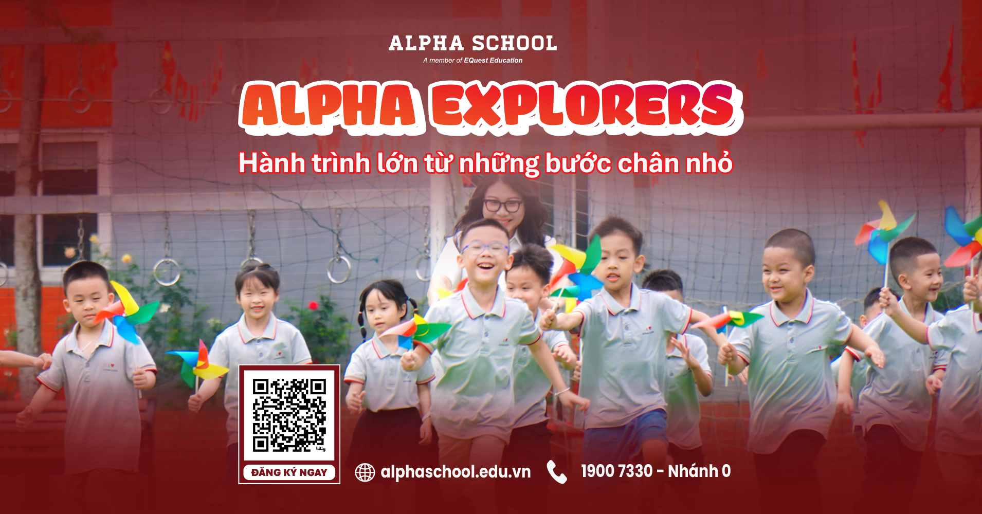 ALPHA EXPLORERS - HÀNH TRÌNH LỚN TỪ NHỮNG BƯỚC CHÂN NHỎ 1 anh bai dang tuyen sinh tien tieu hoc 1910