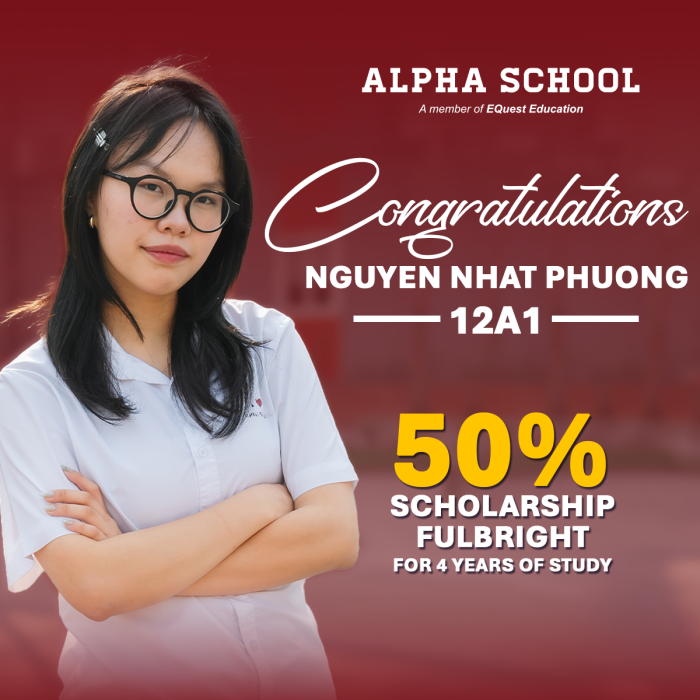 TỰ HÀO ALPHA: NGUYỄN NHẬT PHƯƠNG VƯƠN XA CÙNG HỌC BỔNG FULBRIGHT 10 news 0.308521001742539802