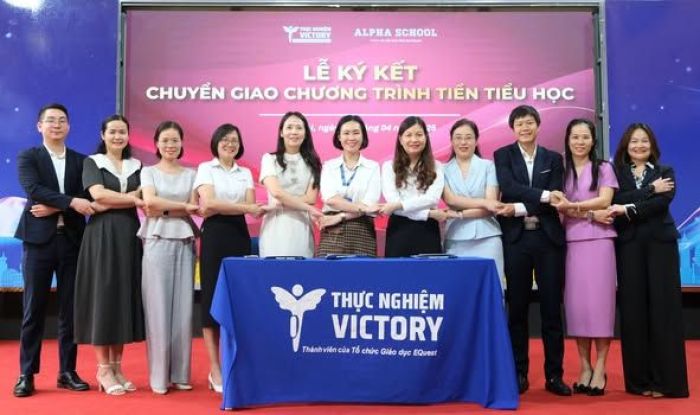 HỢP LỰC VÌ TƯƠNG LAI – LAN TỎA GIÁ TRỊ GIÁO DỤC ĐÍCH THỰC: LỄ KÝ KẾT CHUYỂN GIAO CHƯƠNG TRÌNH TIỀN TIỂU HỌC GIỮA HỆ THỐNG GIÁO DỤC ALPHA VÀ HỆ THỐNG GIÁO DỤC THỰC NGHIỆM VICTORY 5 news 0.647564001745292914